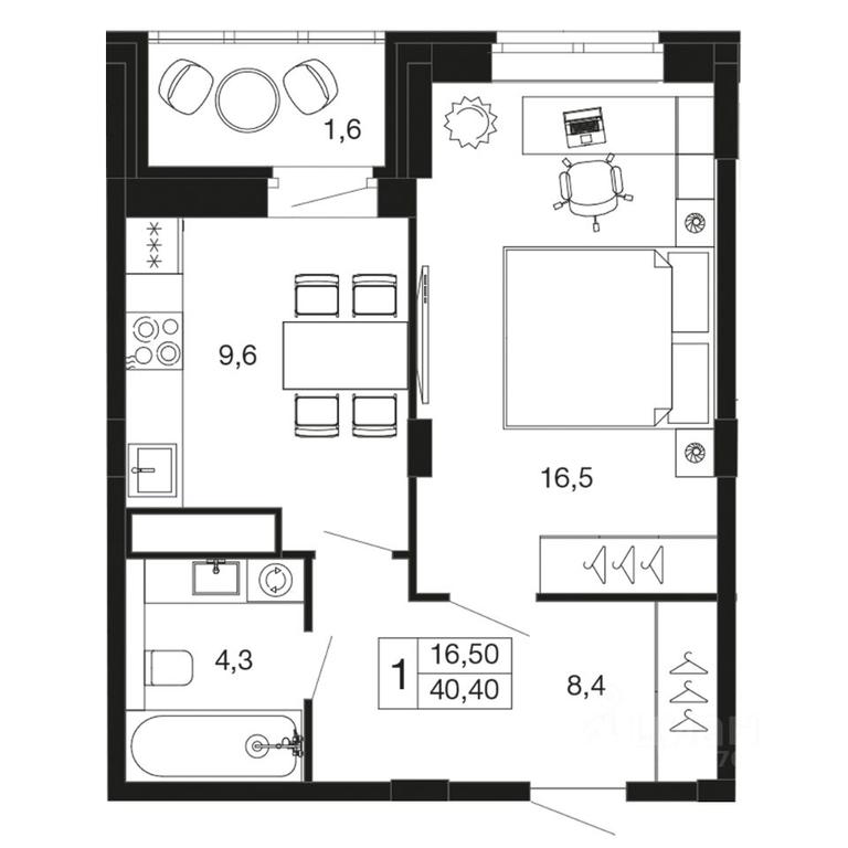 Apartment Sale, 40.4 sq. m. at Vremena goda, Proletarskaya ulitsa, Aprelevka, Naro-Fominskiy City District, Moscow Region, Russia #1 Apartment Sale, 40.4 sq. m. at Vremena goda, Proletarskaya ulitsa, Aprelevka, Naro-Fominskiy City District, Moscow Region, Russia #1