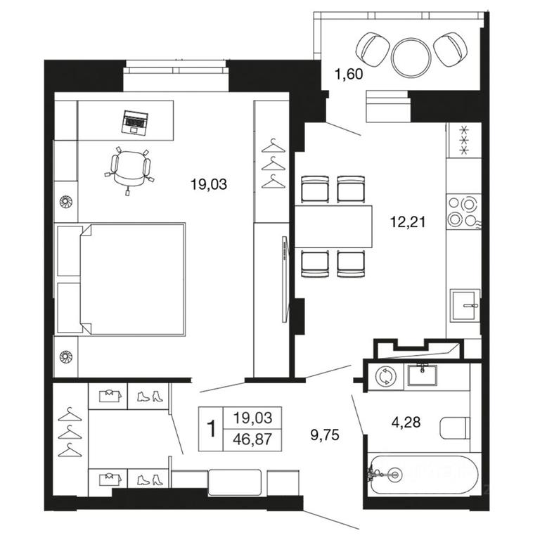 Apartment Sale, 46.87 sq. m. at Vremena goda, Proletarskaya ulitsa, Aprelevka, Naro-Fominskiy City District, Moscow Region, Russia #1 Apartment Sale, 46.87 sq. m. at Vremena goda, Proletarskaya ulitsa, Aprelevka, Naro-Fominskiy City District, Moscow Region, Russia #1