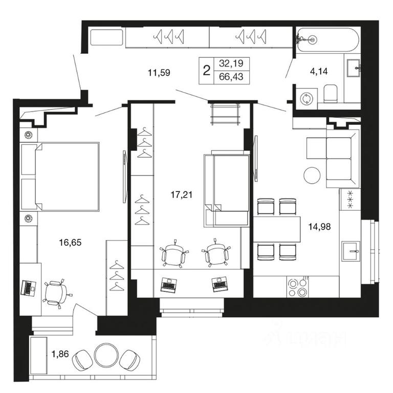 1-BD Apartment Sale, 66.43 sq. m. at Vremena goda, Proletarskaya ulitsa, Aprelevka, Naro-Fominskiy City District, Moscow Region, Russia #1 1-BD Apartment Sale, 66.43 sq. m. at Vremena goda, Proletarskaya ulitsa, Aprelevka, Naro-Fominskiy City District, Moscow Region, Russia #1