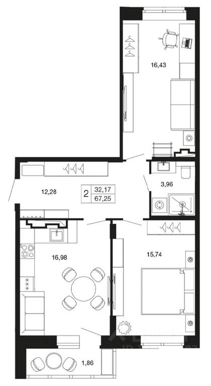 1-BD Apartment Sale, 67.25 sq. m. at Vremena goda, Proletarskaya ulitsa, Aprelevka, Naro-Fominskiy City District, Moscow Region, Russia #1 1-BD Apartment Sale, 67.25 sq. m. at Vremena goda, Proletarskaya ulitsa, Aprelevka, Naro-Fominskiy City District, Moscow Region, Russia #1