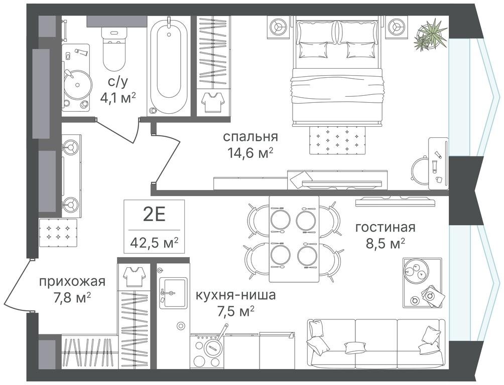 1-BD Apartment Sale, 42.5 sq. m. at Petrovskiy Park II, Stary Petrovsko-Razumovsky Drive, 1/23, Moscow, Russia #1 1-BD Apartment Sale, 42.5 sq. m. at Petrovskiy Park II, Stary Petrovsko-Razumovsky Drive, 1/23, Moscow, Russia #1