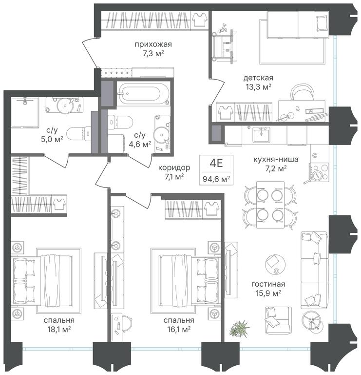 3-BD Apartment Sale, 94.6平方米 at Petrovskiy Park II, Stary Petrovsko-Razumovsky Drive, 1/23, Moscow, Russia #1 3-BD Apartment Sale, 94.6平方米 at Petrovskiy Park II, Stary Petrovsko-Razumovsky Drive, 1/23, Moscow, Russia #1