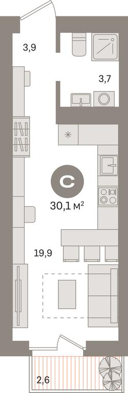 Apartment Sale, 30.1平方米 at Kvartal Izdanie, Perovskoye Highway, Moscow, Russia #1 Apartment Sale, 30.1平方米 at Kvartal Izdanie, Perovskoye Highway, Moscow, Russia #1