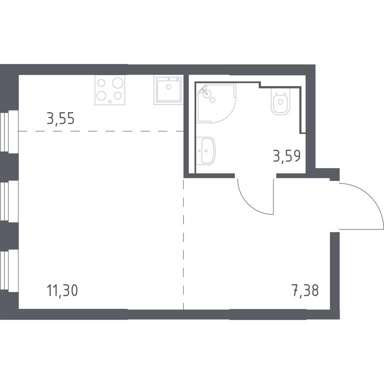Apartment Sale, 25.82 sq. m. at Ostafevo, Ostafyevskoe Highway, 12к1, Ryazanovskoe Settlement, Moscow, Russia #1 Apartment Sale, 25.82 sq. m. at Ostafevo, Ostafyevskoe Highway, 12к1, Ryazanovskoe Settlement, Moscow, Russia #1