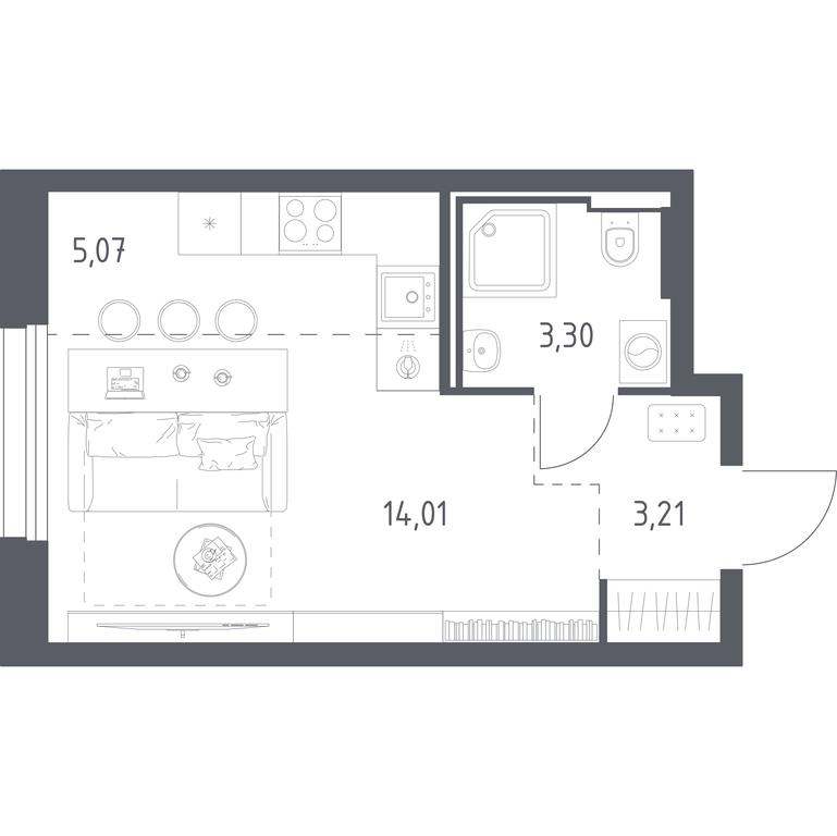 Apartment Sale, 25.59 sq. m. at Kvartal Strogino, zhiloy kompleks Kvartal Strogino, Krasnogorsk, Moscow Region, Russia #1 Apartment Sale, 25.59 sq. m. at Kvartal Strogino, zhiloy kompleks Kvartal Strogino, Krasnogorsk, Moscow Region, Russia #1