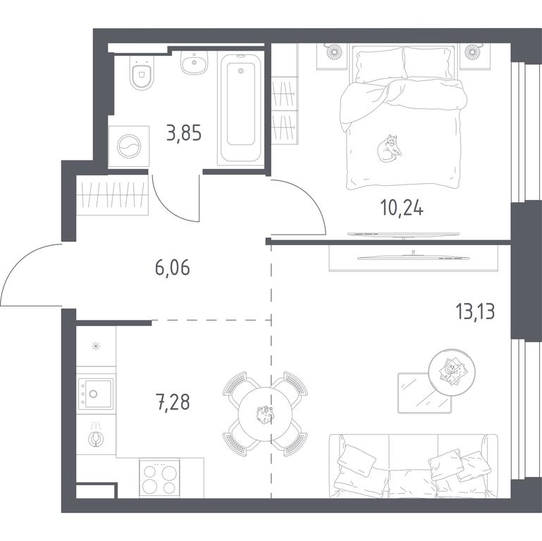 Apartment Sale, 40.56平方米 at Kvartal Strogino, zhiloy kompleks Kvartal Strogino, Krasnogorsk, Moscow Region, Russia #1 Apartment Sale, 40.56平方米 at Kvartal Strogino, zhiloy kompleks Kvartal Strogino, Krasnogorsk, Moscow Region, Russia #1