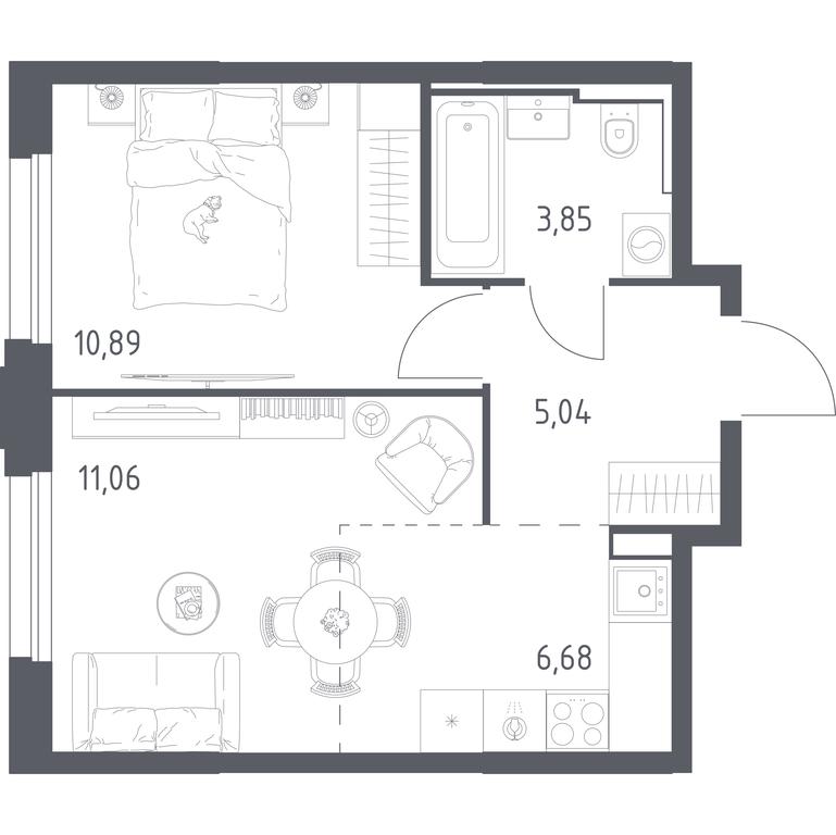 Apartment Sale, 37.52 sq. m. at Kvartal Strogino, zhiloy kompleks Kvartal Strogino, Krasnogorsk, Moscow Region, Russia #1 Apartment Sale, 37.52 sq. m. at Kvartal Strogino, zhiloy kompleks Kvartal Strogino, Krasnogorsk, Moscow Region, Russia #1