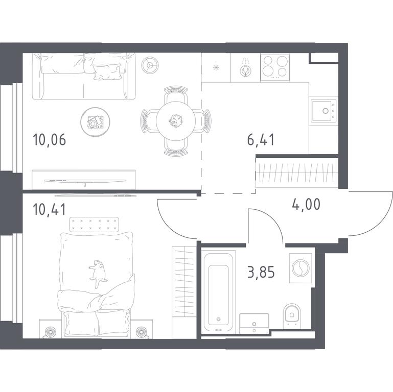 Apartment Sale, 34.73 sq. m. at Kvartal Strogino, zhiloy kompleks Kvartal Strogino, Krasnogorsk, Moscow Region, Russia #1 Apartment Sale, 34.73 sq. m. at Kvartal Strogino, zhiloy kompleks Kvartal Strogino, Krasnogorsk, Moscow Region, Russia #1