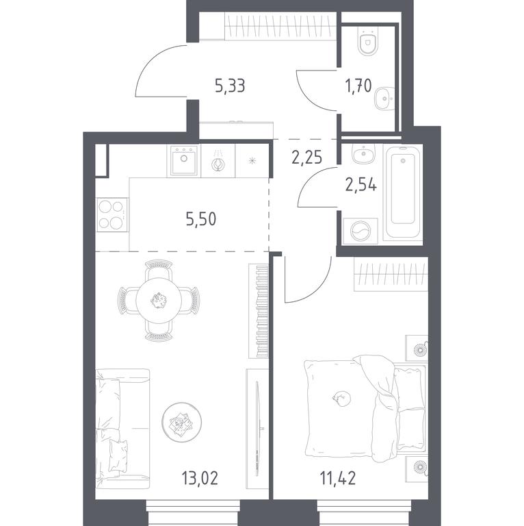Apartment Sale, 41.76 sq. m. at Kvartal Strogino, zhiloy kompleks Kvartal Strogino, Krasnogorsk, Moscow Region, Russia #1 Apartment Sale, 41.76 sq. m. at Kvartal Strogino, zhiloy kompleks Kvartal Strogino, Krasnogorsk, Moscow Region, Russia #1