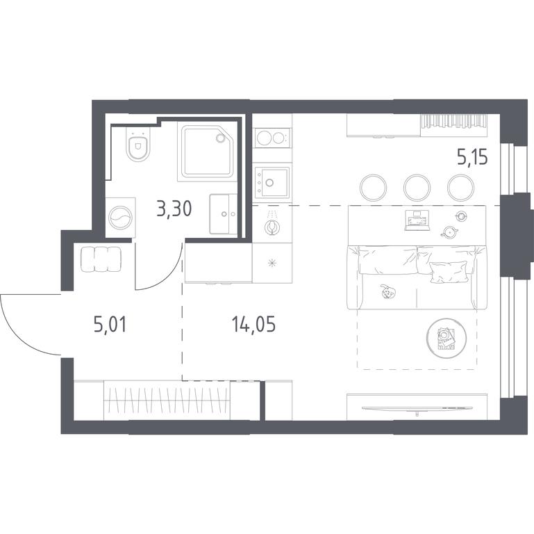 Apartment Sale, 27.51 sq. m. at Kvartal Strogino, zhiloy kompleks Kvartal Strogino, Krasnogorsk, Moscow Region, Russia #1 Apartment Sale, 27.51 sq. m. at Kvartal Strogino, zhiloy kompleks Kvartal Strogino, Krasnogorsk, Moscow Region, Russia #1