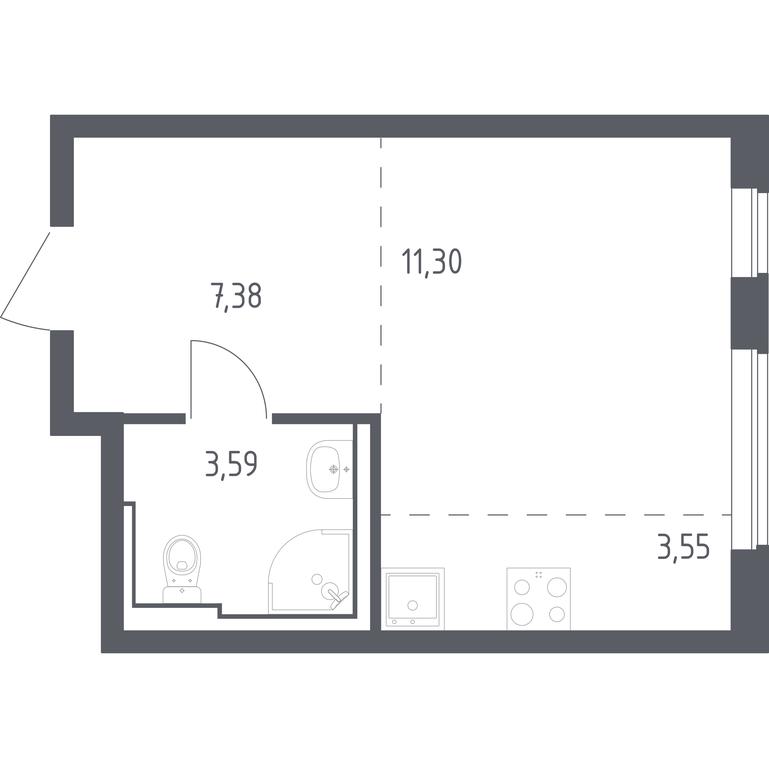 Apartment Sale, 25.82平方米 at Ostafevo, Ostafyevskoe Highway, 12к1, Ryazanovskoe Settlement, Moscow, Russia #1 Apartment Sale, 25.82平方米 at Ostafevo, Ostafyevskoe Highway, 12к1, Ryazanovskoe Settlement, Moscow, Russia #1