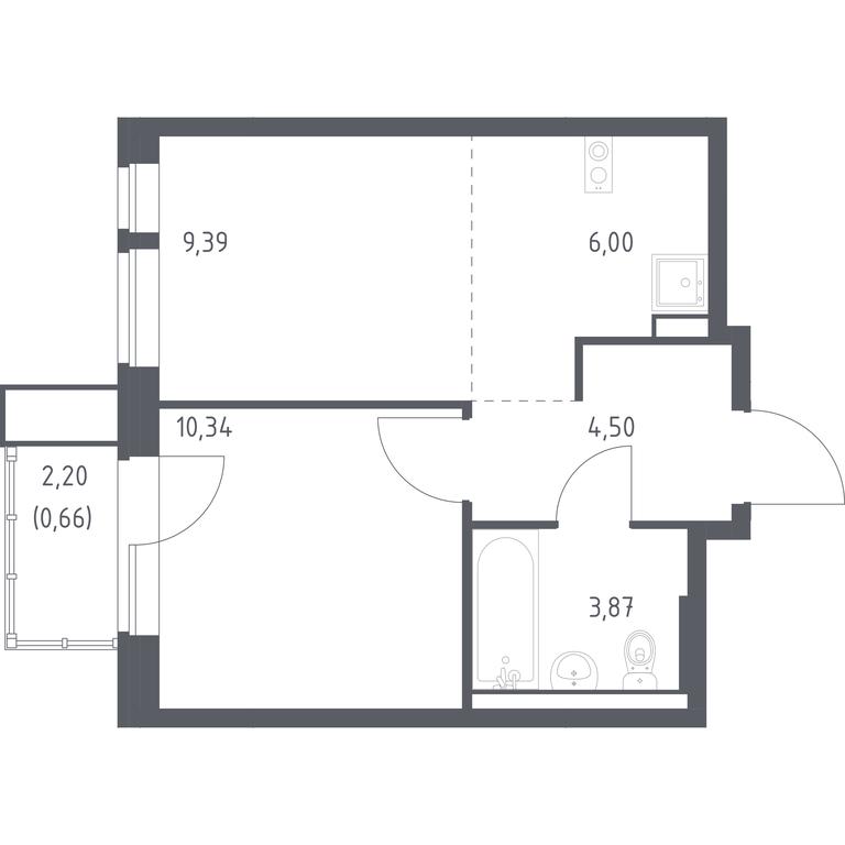 Apartment Sale, 34.76平方米 at Kvartal Aviatorov, ulitsa Koldunova, Aviatorov Microdistrict, Balashikha, Moscow Region, Russia #1 Apartment Sale, 34.76平方米 at Kvartal Aviatorov, ulitsa Koldunova, Aviatorov Microdistrict, Balashikha, Moscow Region, Russia #1