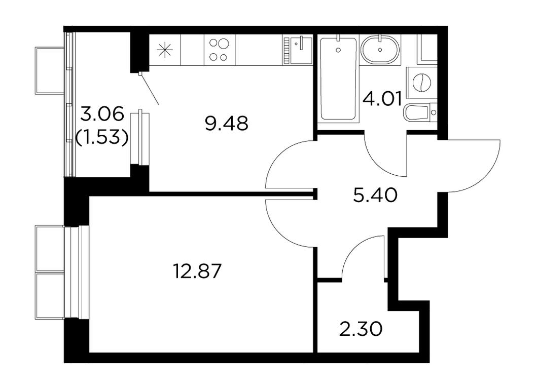 1-BD Apartment Sale, 35.59平方米 at Novoe Pushkino, mikrorayon Novoye Pushkino, Pushkino, Moscow Region, Russia #1 1-BD Apartment Sale, 35.59平方米 at Novoe Pushkino, mikrorayon Novoye Pushkino, Pushkino, Moscow Region, Russia #1
