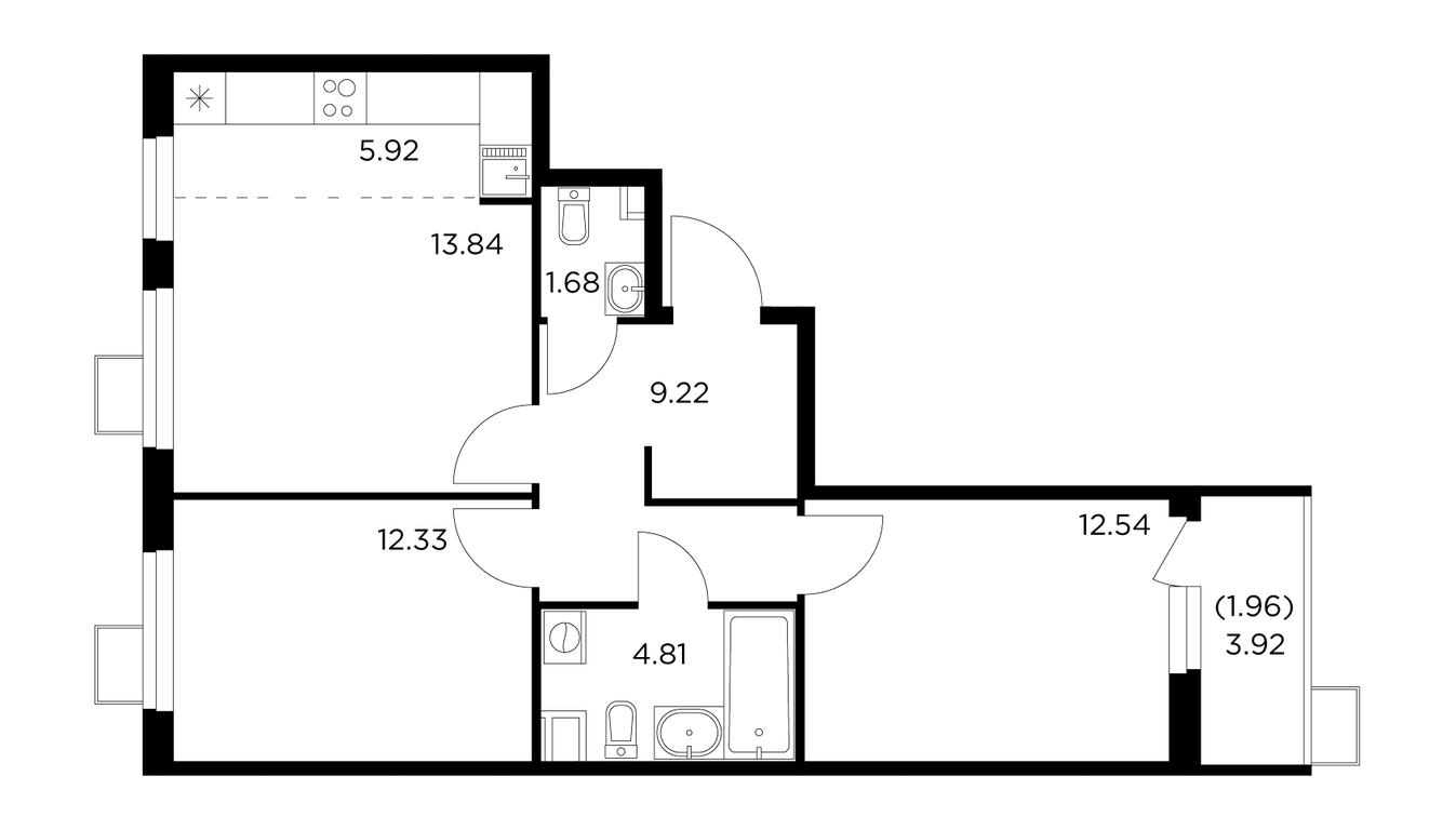 2-BD Apartment Sale, 62平方米 at Novoe Pushkino, mikrorayon Novoye Pushkino, Pushkino, Moscow Region, Russia #1 2-BD Apartment Sale, 62平方米 at Novoe Pushkino, mikrorayon Novoye Pushkino, Pushkino, Moscow Region, Russia #1