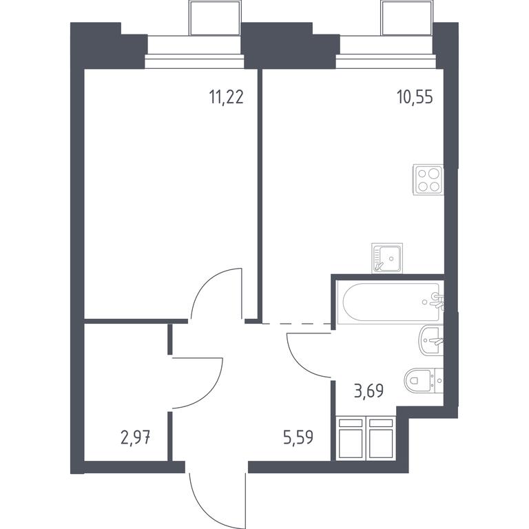 Apartment Sale, 34.17 sq. m. at Troparevo Park, Kiyevskoye shosse, 21-y kilometr, 3с4, Mosrentgen Settlement, Moscow, Russia #1 Apartment Sale, 34.17 sq. m. at Troparevo Park, Kiyevskoye shosse, 21-y kilometr, 3с4, Mosrentgen Settlement, Moscow, Russia #1