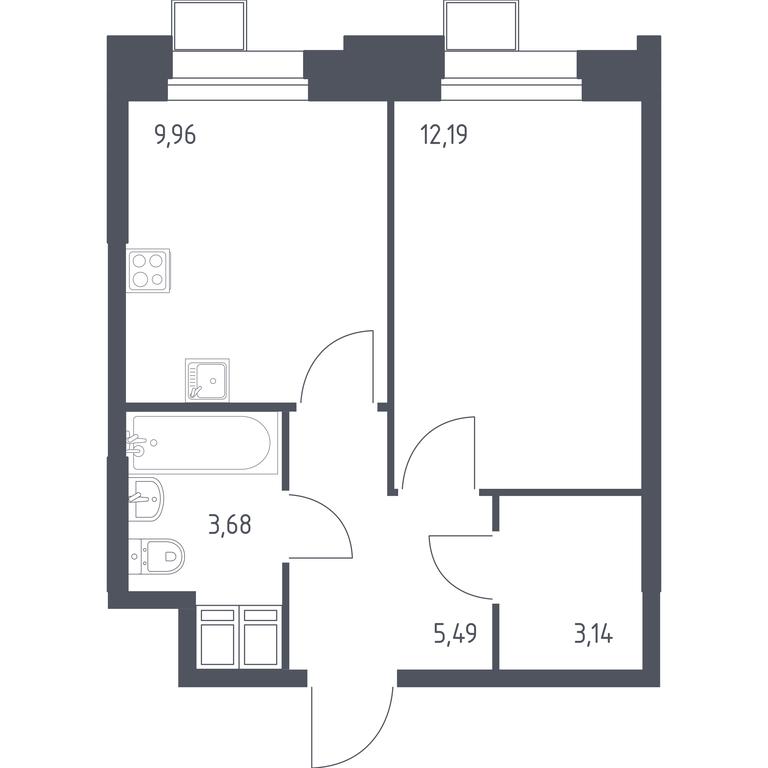Продажа квартиры, 34,63 м² в ЖК «Тропарево Парк», Киевское шоссе, 21-й километр, 3с4, поселение Мосрентген, Москва, Россия #1 Продажа квартиры, 34,63 м² в ЖК «Тропарево Парк», Киевское шоссе, 21-й километр, 3с4, поселение Мосрентген, Москва, Россия #1