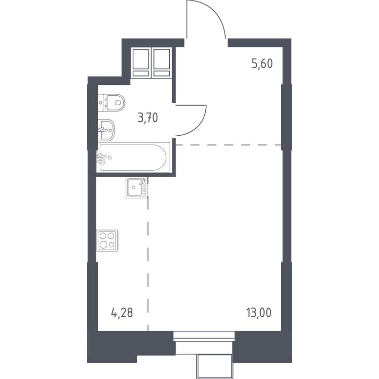 Apartment Sale, 26.85 sq. m. at Troparevo Park, Kiyevskoye shosse, 21-y kilometr, 3с4, Mosrentgen Settlement, Moscow, Russia #1 Apartment Sale, 26.85 sq. m. at Troparevo Park, Kiyevskoye shosse, 21-y kilometr, 3с4, Mosrentgen Settlement, Moscow, Russia #1