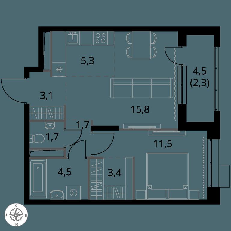 2-BD Apartment Sale, 49.3 sq. m. at 1-y Salarevskiy, Kiyevskoye Highway, Moskovskiy Settlement, Moscow, Russia #1 2-BD Apartment Sale, 49.3 sq. m. at 1-y Salarevskiy, Kiyevskoye Highway, Moskovskiy Settlement, Moscow, Russia #1
