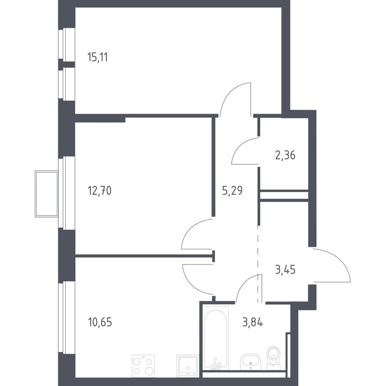 Продажа 1-комн. квартиры, 53,4 м² в ЖК «Новое Видное», деревня Калиновка, Ленинский городской округ, Московская область, Россия #1 Продажа 1-комн. квартиры, 53,4 м² в ЖК «Новое Видное», деревня Калиновка, Ленинский городской округ, Московская область, Россия #1