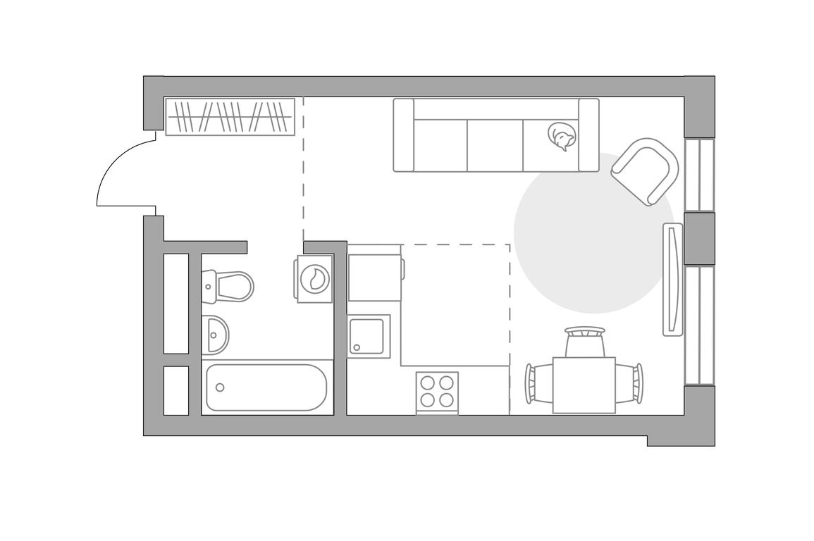 Apartment Sale, 28.9 sq. m. at Zhivopisnyi, derevnya Spasskiye Vyselki, 9, Leninskiy City District, Moscow Region, Russia #1