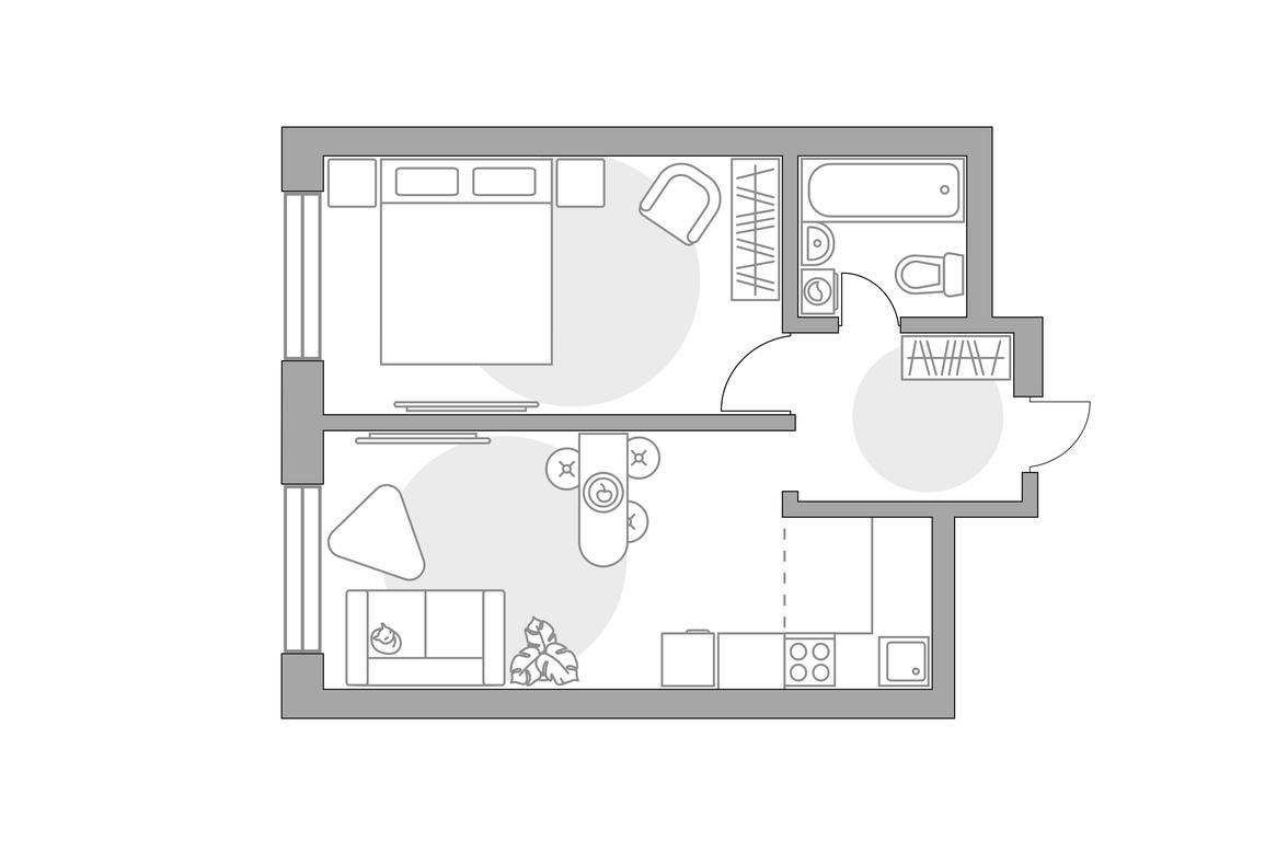2-BD Apartment Sale, 39.58平方米 at Ilinois, Ilyinskiy Blind Alley, 1с1, Krasnogorsk, Moscow Region, Russia #1
