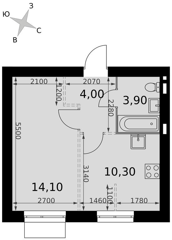 1-BD Apartment Sale, 32.3 sq. m. at Апрелевка, Naro-Fominskiy City District, Moscow Region, Russia #2 1-BD Apartment Sale, 32.3 sq. m. at Апрелевка, Naro-Fominskiy City District, Moscow Region, Russia #2