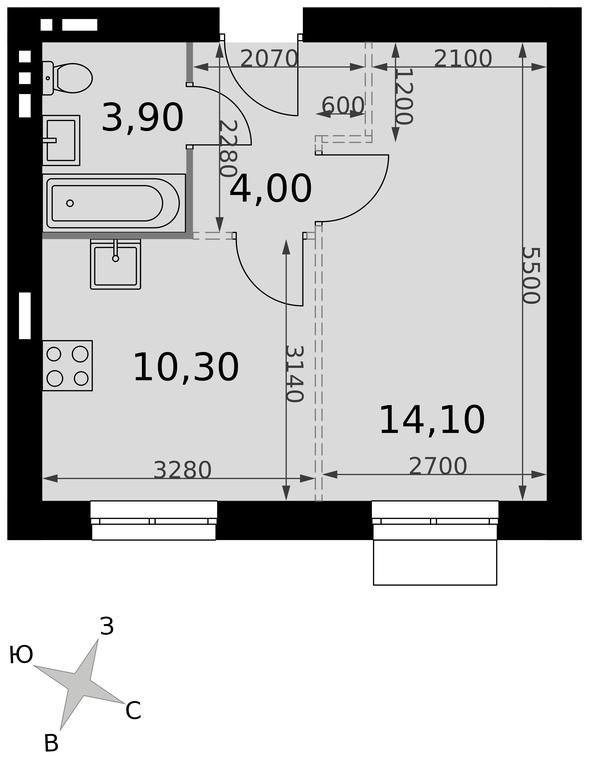 1-BD Apartment Sale, 32.3 sq. m. at Апрелевка, Naro-Fominskiy City District, Moscow Region, Russia #2 1-BD Apartment Sale, 32.3 sq. m. at Апрелевка, Naro-Fominskiy City District, Moscow Region, Russia #2