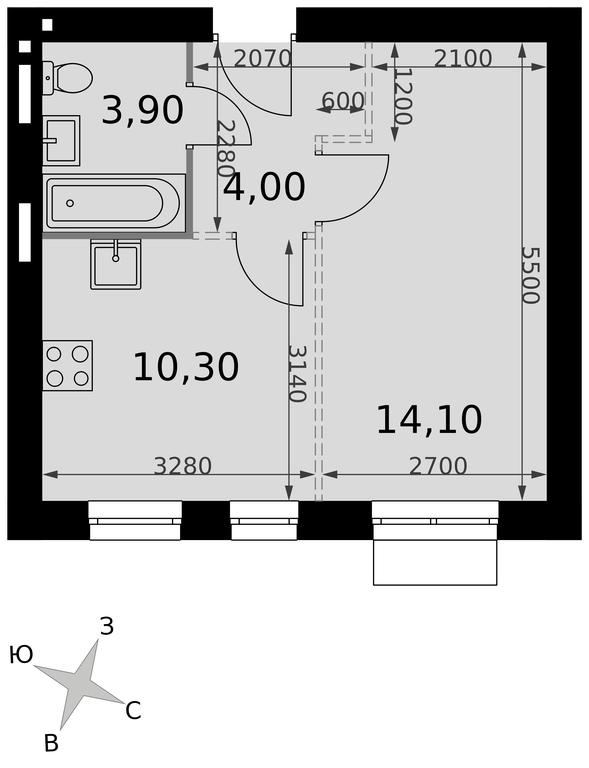 1-BD Apartment Sale, 32.3 sq. m. at Апрелевка, Naro-Fominskiy City District, Moscow Region, Russia #2 1-BD Apartment Sale, 32.3 sq. m. at Апрелевка, Naro-Fominskiy City District, Moscow Region, Russia #2