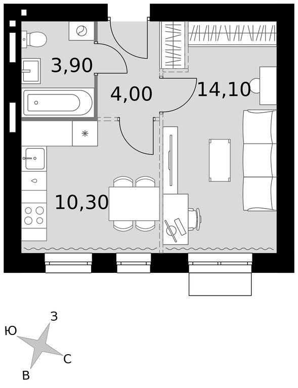 1-BD Apartment Sale, 32.3 sq. m. at Апрелевка, Naro-Fominskiy City District, Moscow Region, Russia #1 1-BD Apartment Sale, 32.3 sq. m. at Апрелевка, Naro-Fominskiy City District, Moscow Region, Russia #1