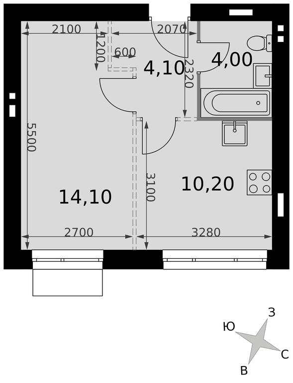 1-BD Apartment Sale, 32.4 sq. m. at Апрелевка, Naro-Fominskiy City District, Moscow Region, Russia #2 1-BD Apartment Sale, 32.4 sq. m. at Апрелевка, Naro-Fominskiy City District, Moscow Region, Russia #2
