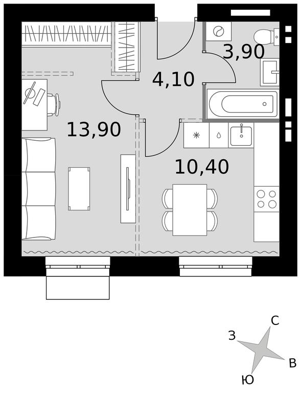 1-BD Apartment Sale, 32.3 sq. m. at Апрелевка, Naro-Fominskiy City District, Moscow Region, Russia #1 1-BD Apartment Sale, 32.3 sq. m. at Апрелевка, Naro-Fominskiy City District, Moscow Region, Russia #1