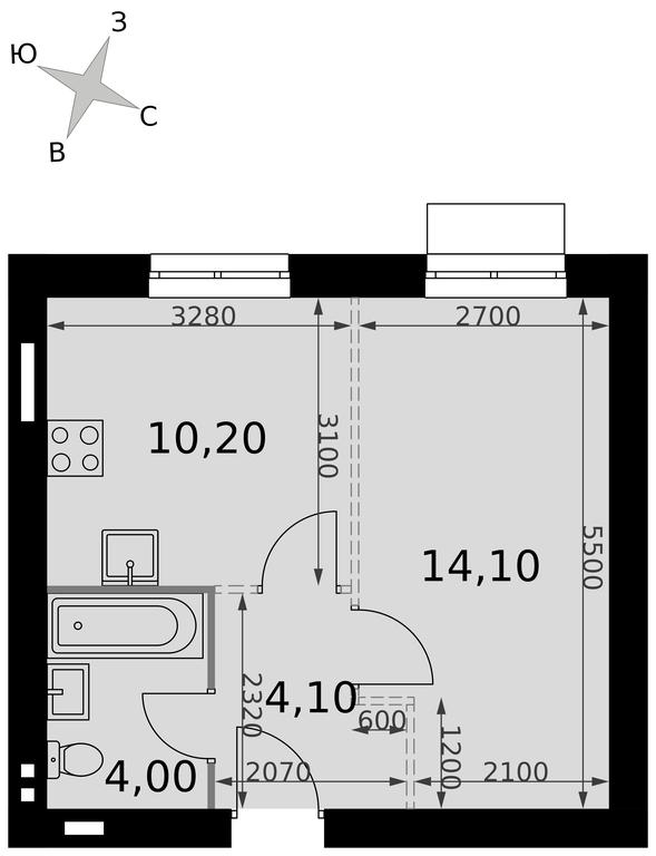1-BD Apartment Sale, 32.4 sq. m. at Апрелевка, Naro-Fominskiy City District, Moscow Region, Russia #2 1-BD Apartment Sale, 32.4 sq. m. at Апрелевка, Naro-Fominskiy City District, Moscow Region, Russia #2