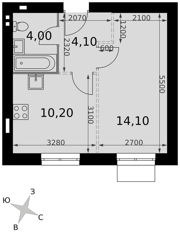 1-BD Apartment Sale, 32.4 sq. m. at Апрелевка, Naro-Fominskiy City District, Moscow Region, Russia #2 1-BD Apartment Sale, 32.4 sq. m. at Апрелевка, Naro-Fominskiy City District, Moscow Region, Russia #2