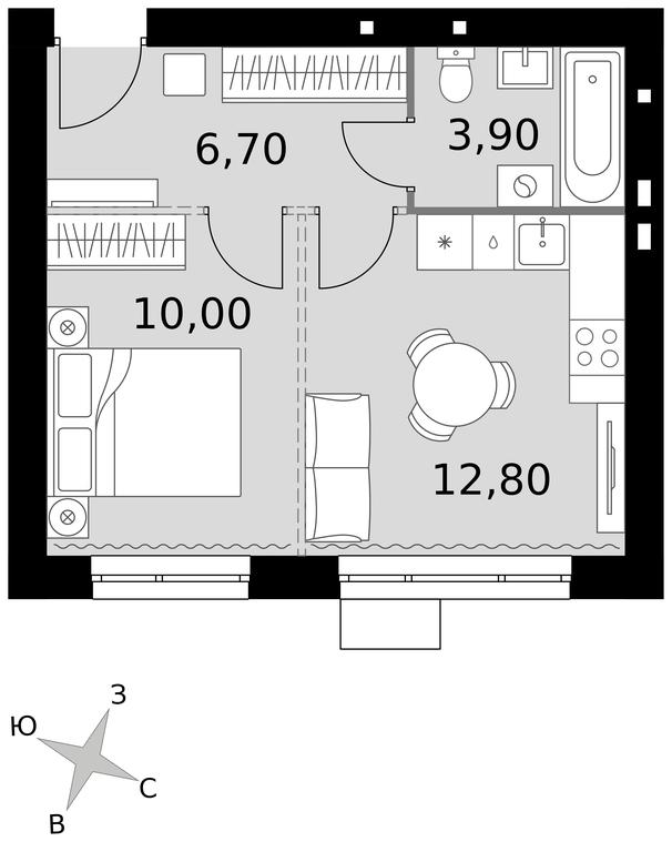 1-BD Apartment Sale, 33.4 sq. m. at Апрелевка, Naro-Fominskiy City District, Moscow Region, Russia #1 1-BD Apartment Sale, 33.4 sq. m. at Апрелевка, Naro-Fominskiy City District, Moscow Region, Russia #1