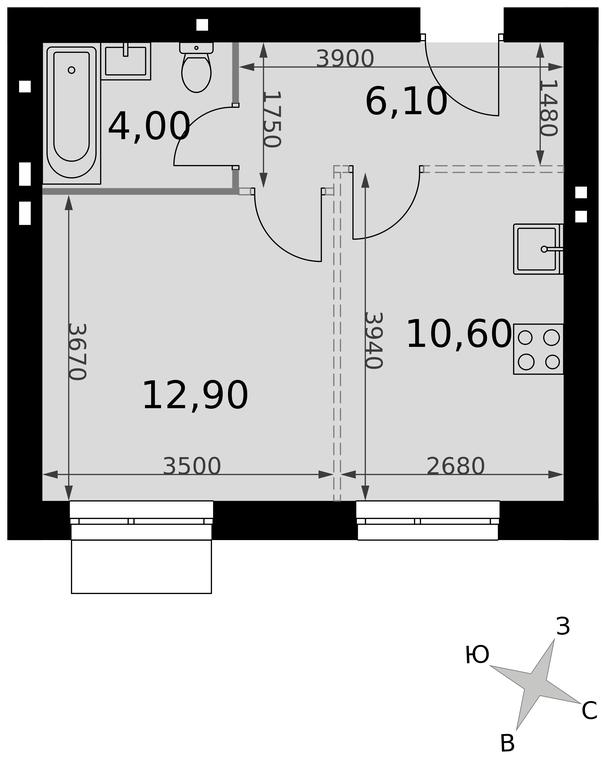 1-BD Apartment Sale, 33.6 sq. m. at Апрелевка, Naro-Fominskiy City District, Moscow Region, Russia #2 1-BD Apartment Sale, 33.6 sq. m. at Апрелевка, Naro-Fominskiy City District, Moscow Region, Russia #2