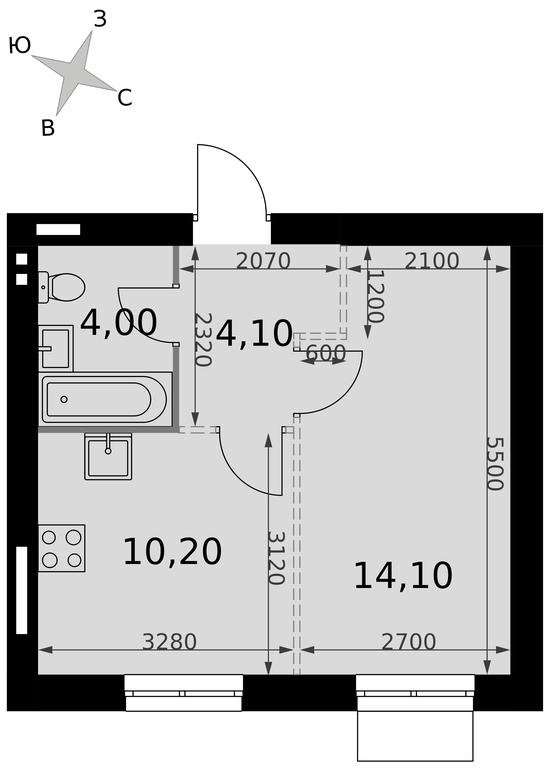 1-BD Apartment Sale, 32.4 sq. m. at Апрелевка, Naro-Fominskiy City District, Moscow Region, Russia #2 1-BD Apartment Sale, 32.4 sq. m. at Апрелевка, Naro-Fominskiy City District, Moscow Region, Russia #2