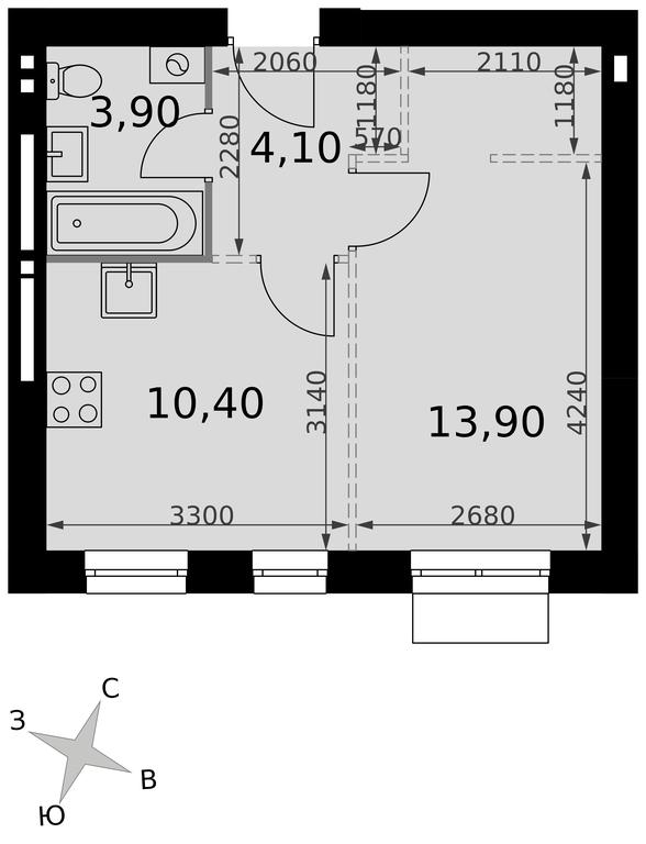 1-BD Apartment Sale, 32.3 sq. m. at Апрелевка, Naro-Fominskiy City District, Moscow Region, Russia #2 1-BD Apartment Sale, 32.3 sq. m. at Апрелевка, Naro-Fominskiy City District, Moscow Region, Russia #2