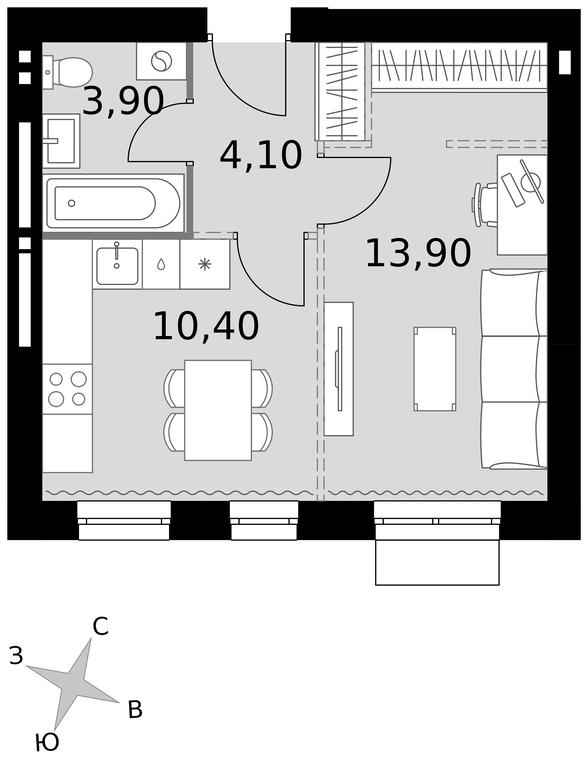1-BD Apartment Sale, 32.3 sq. m. at Апрелевка, Naro-Fominskiy City District, Moscow Region, Russia #1 1-BD Apartment Sale, 32.3 sq. m. at Апрелевка, Naro-Fominskiy City District, Moscow Region, Russia #1