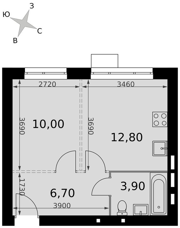 1-BD Apartment Sale, 33.4 sq. m. at Апрелевка, Naro-Fominskiy City District, Moscow Region, Russia #2 1-BD Apartment Sale, 33.4 sq. m. at Апрелевка, Naro-Fominskiy City District, Moscow Region, Russia #2