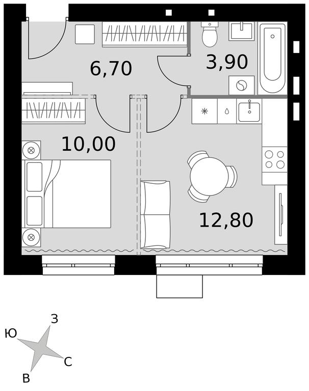 1-BD Apartment Sale, 33.4 sq. m. at Апрелевка, Naro-Fominskiy City District, Moscow Region, Russia #1 1-BD Apartment Sale, 33.4 sq. m. at Апрелевка, Naro-Fominskiy City District, Moscow Region, Russia #1