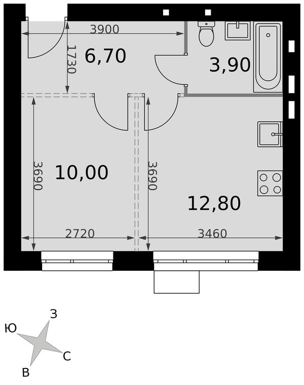 1-BD Apartment Sale, 33.4 sq. m. at Апрелевка, Naro-Fominskiy City District, Moscow Region, Russia #2 1-BD Apartment Sale, 33.4 sq. m. at Апрелевка, Naro-Fominskiy City District, Moscow Region, Russia #2