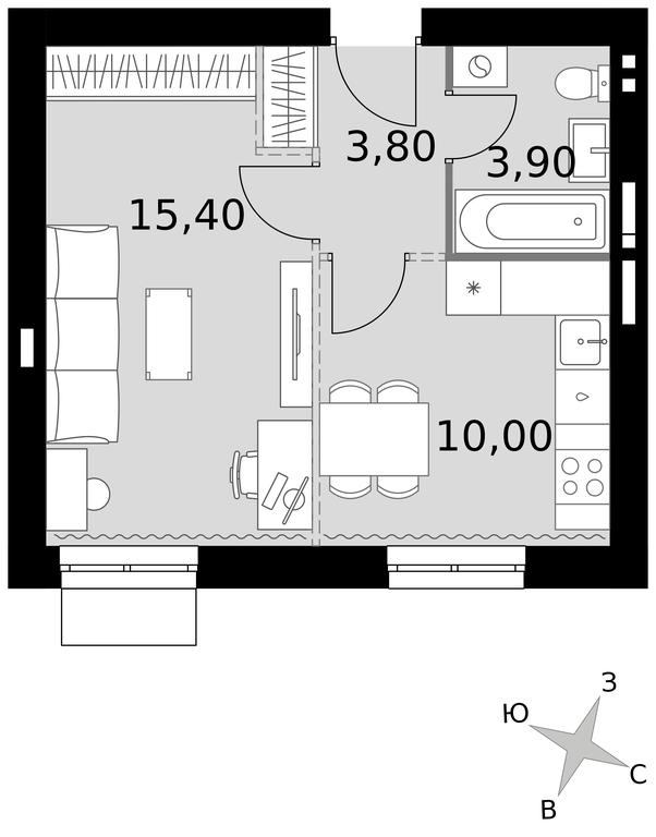 1-BD Apartment Sale, 33.1 sq. m. at Апрелевка, Naro-Fominskiy City District, Moscow Region, Russia #1 1-BD Apartment Sale, 33.1 sq. m. at Апрелевка, Naro-Fominskiy City District, Moscow Region, Russia #1