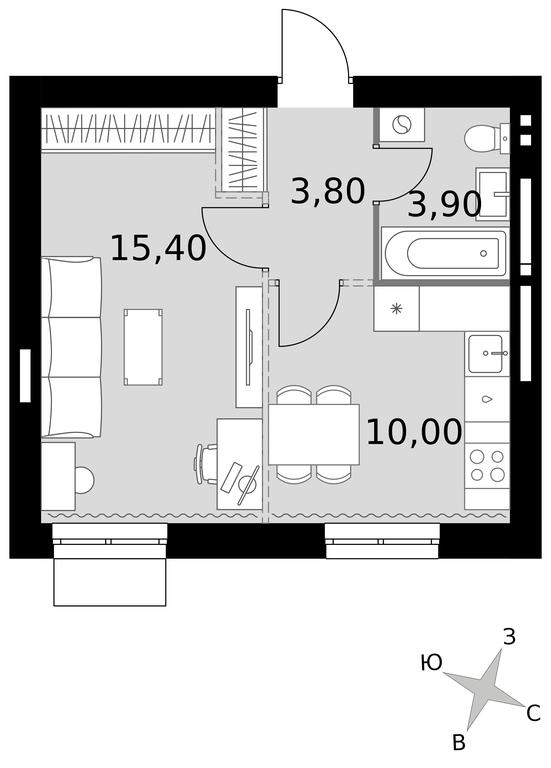 1-BD Apartment Sale, 33.1 sq. m. at Апрелевка, Naro-Fominskiy City District, Moscow Region, Russia #1 1-BD Apartment Sale, 33.1 sq. m. at Апрелевка, Naro-Fominskiy City District, Moscow Region, Russia #1