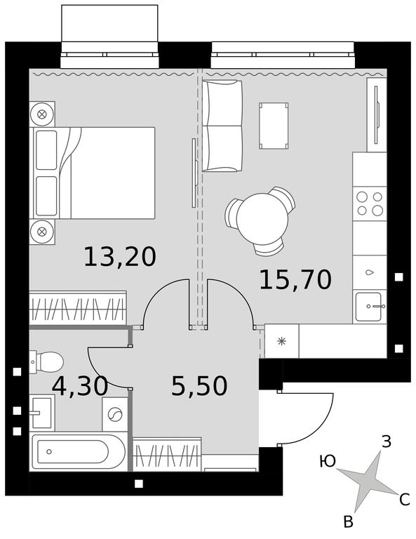 1-BD Apartment Sale, 38.7 sq. m. at Апрелевка, Naro-Fominskiy City District, Moscow Region, Russia #1 1-BD Apartment Sale, 38.7 sq. m. at Апрелевка, Naro-Fominskiy City District, Moscow Region, Russia #1