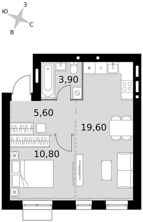 2-BD Apartment Sale, 39.9 sq. m. at Апрелевка, Naro-Fominskiy City District, Moscow Region, Russia #1 2-BD Apartment Sale, 39.9 sq. m. at Апрелевка, Naro-Fominskiy City District, Moscow Region, Russia #1