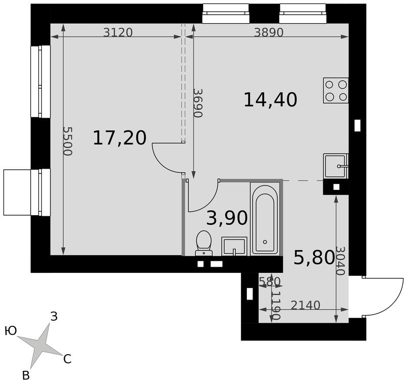 1-BD Apartment Sale, 41.3 sq. m. at Апрелевка, Naro-Fominskiy City District, Moscow Region, Russia #2 1-BD Apartment Sale, 41.3 sq. m. at Апрелевка, Naro-Fominskiy City District, Moscow Region, Russia #2