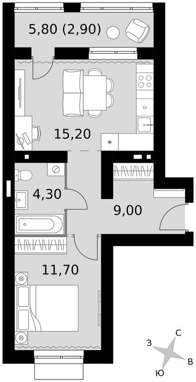 2-BD Apartment Sale, 43.1 sq. m. at Апрелевка, Naro-Fominskiy City District, Moscow Region, Russia #1 2-BD Apartment Sale, 43.1 sq. m. at Апрелевка, Naro-Fominskiy City District, Moscow Region, Russia #1