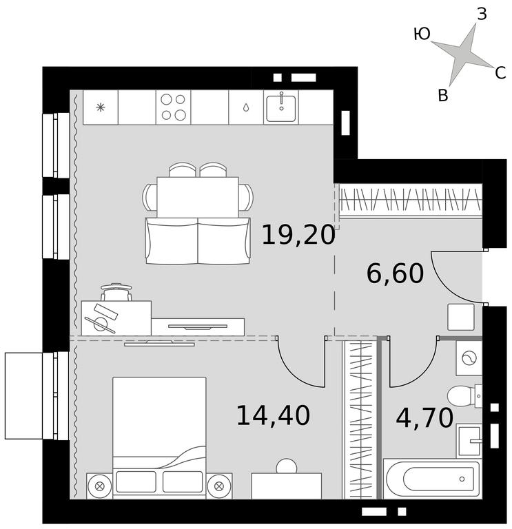 2-BD Apartment Sale, 44.9 sq. m. at Апрелевка, Naro-Fominskiy City District, Moscow Region, Russia #1 2-BD Apartment Sale, 44.9 sq. m. at Апрелевка, Naro-Fominskiy City District, Moscow Region, Russia #1