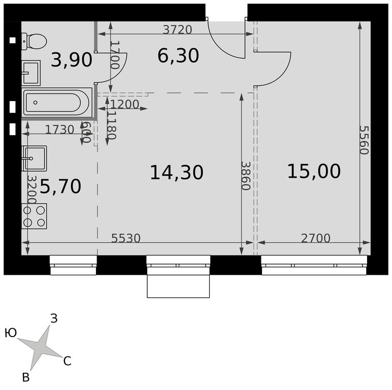 2-BD Apartment Sale, 45.2 sq. m. at Апрелевка, Naro-Fominskiy City District, Moscow Region, Russia #2 2-BD Apartment Sale, 45.2 sq. m. at Апрелевка, Naro-Fominskiy City District, Moscow Region, Russia #2