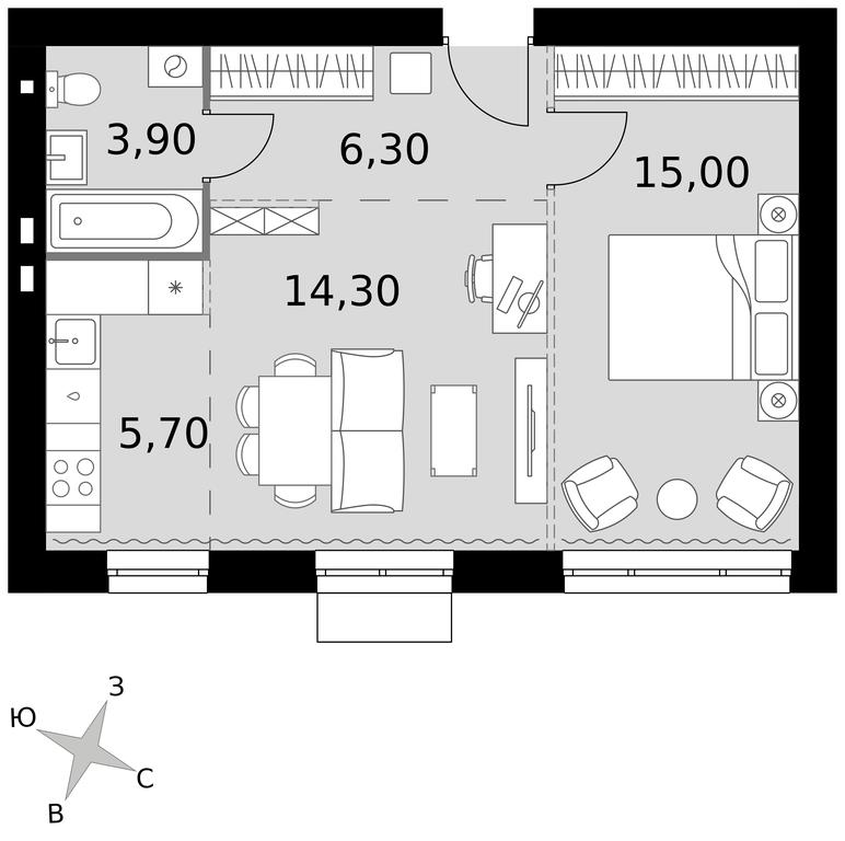 2-BD Apartment Sale, 45.2 sq. m. at Апрелевка, Naro-Fominskiy City District, Moscow Region, Russia #1 2-BD Apartment Sale, 45.2 sq. m. at Апрелевка, Naro-Fominskiy City District, Moscow Region, Russia #1